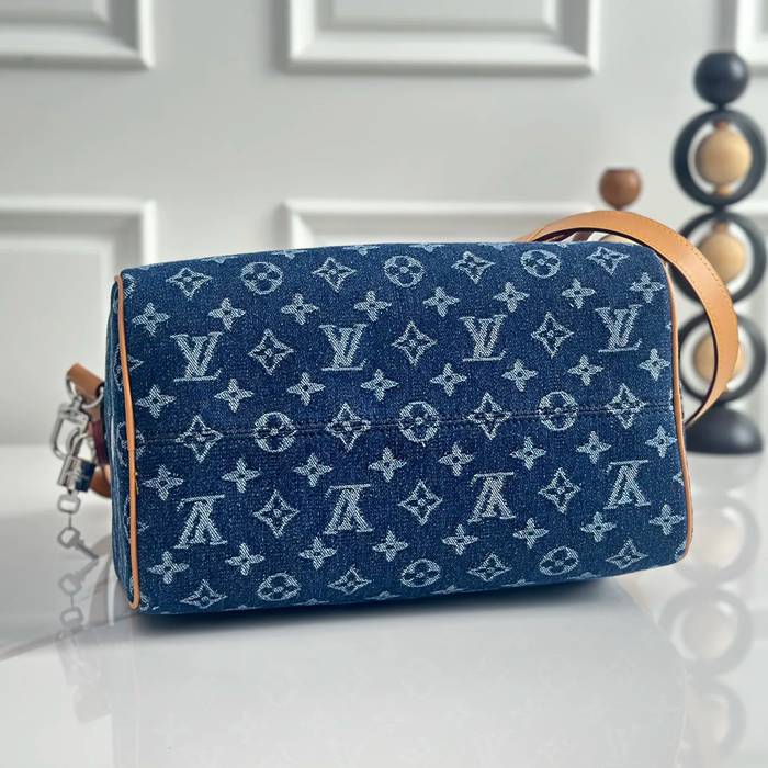 LOUIS VUITTON M27556 デニム モノグラム ブルー 斜め掛けバッグ レディース斜め掛けショルダー手提げ 34x22x19cm サイズ:34x22x19cm