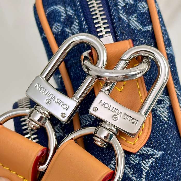 LOUIS VUITTON M27553 デニム モノグラム ブルー 斜め掛けバッグ レディース斜め掛けショルダー手提げ 25x17.5x11cm サイズ:25x17.5x11cm