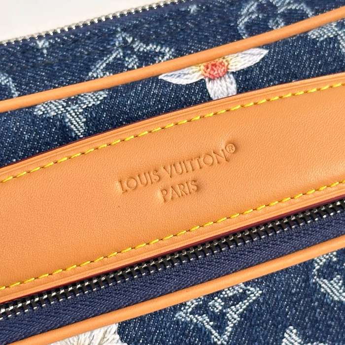 LOUIS VUITTON M27553 デニム モノグラム ブルー 斜め掛けバッグ レディース斜め掛けショルダー手提げ 25x17.5x11cm サイズ:25x17.5x11cm