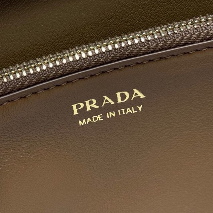 PRADA 5X18 カーフスキン、ラムレザー ゴールド ショルダーバッグ、ハンドバッグ クラシック、ミニ 24x18x11cm サイズ:24x18x11cm