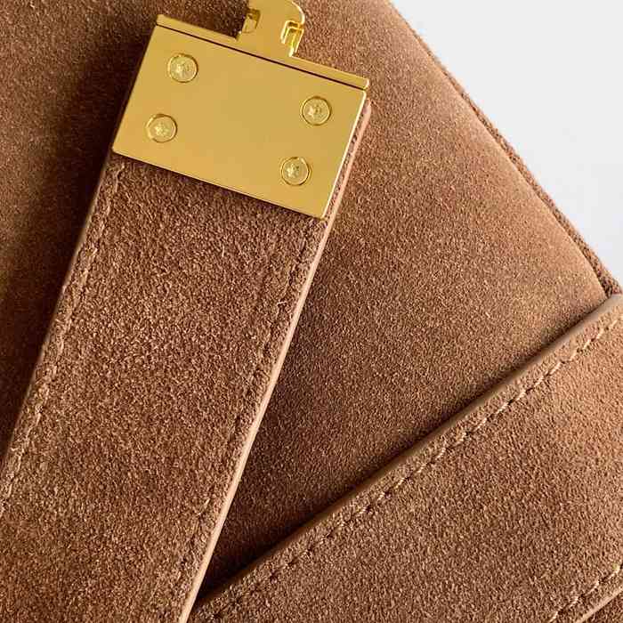 PRADA 1BG580 スエード ゴールド ショルダーバッグ、ハンドバッグ、トートバッグ トート、ミニ 26x18x12cm サイズ:26x18x12cm