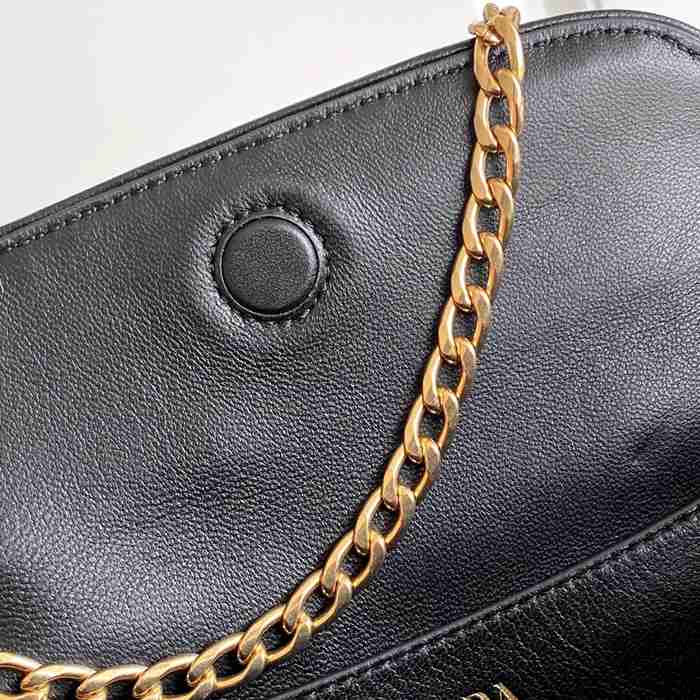 PRADA 1BD395 ラムレザー、レザー 斜め掛けバッグ、ショルダーバッグ、ハンドバッグ、チェーンバッグ、ハンドバッグ チェーン、ミニ 24x13x13cm サイズ:24x13x13cm