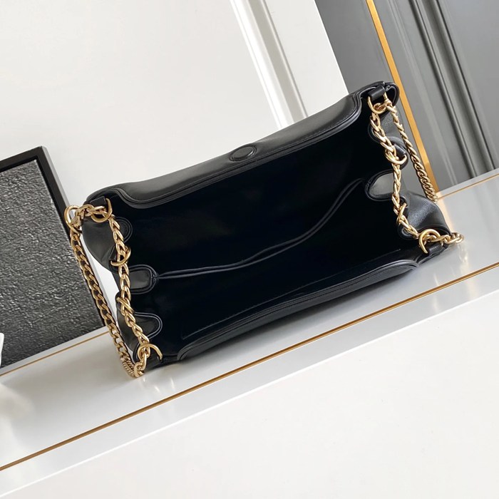 PRADA 1BD395 ラムレザー、レザー 斜め掛けバッグ、ショルダーバッグ、ハンドバッグ、チェーンバッグ、ハンドバッグ チェーン、ミニ 24x13x13cm サイズ:24x13x13cm