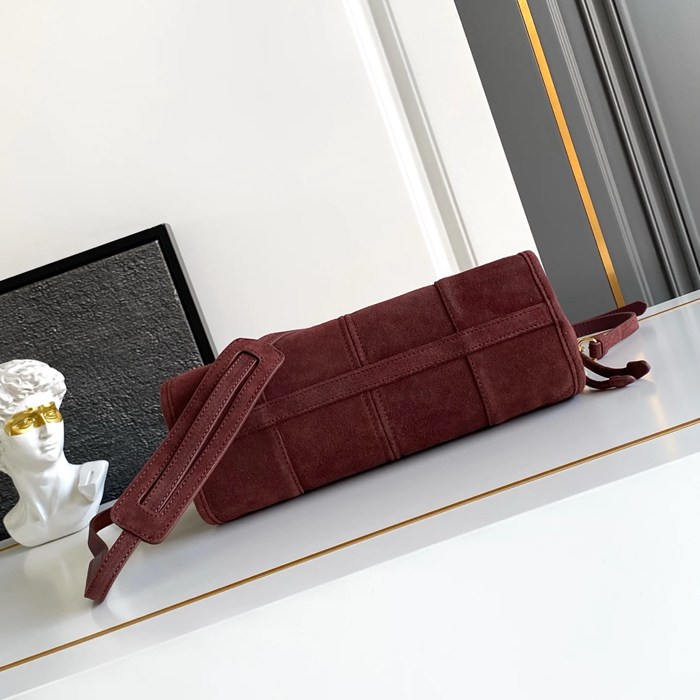 PRADA 1BH215 スエード 斜め掛けバッグ、ショルダーバッグ、リュックサック ヴィンテージ 26x14x12cm サイズ:26x14x12cm
