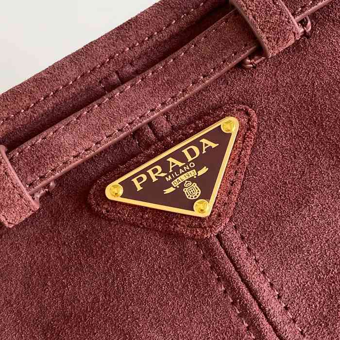 PRADA 1BH215 スエード 斜め掛けバッグ、ショルダーバッグ、リュックサック ヴィンテージ 26x14x12cm サイズ:26x14x12cm
