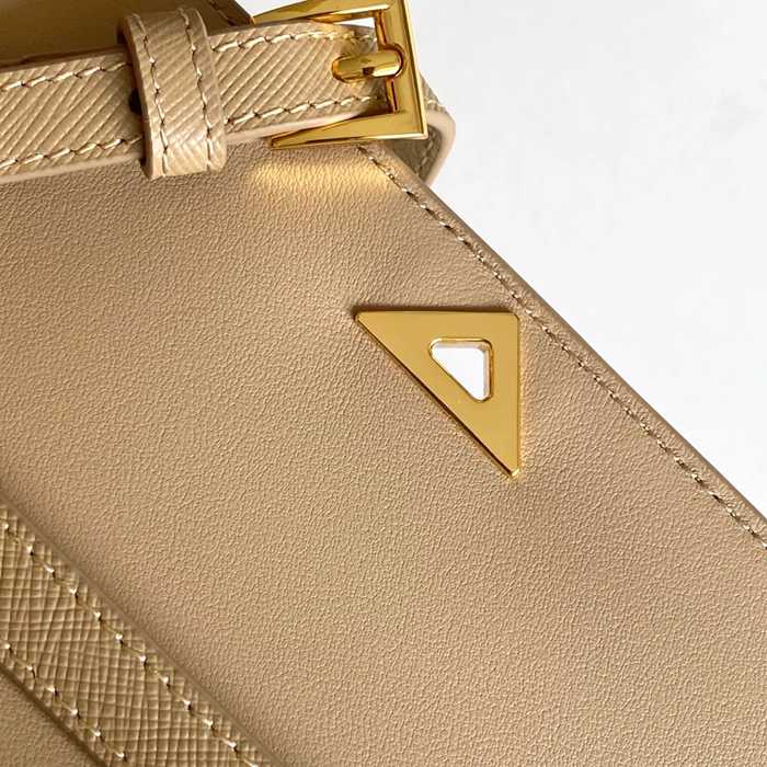PRADA 1BD386 カーフスキン、ラムレザー ゴールド 斜め掛けバッグ、ショルダーバッグ、ハンドバッグ クラシック、ミニ 24x18x11cm サイズ:24x18x11cm