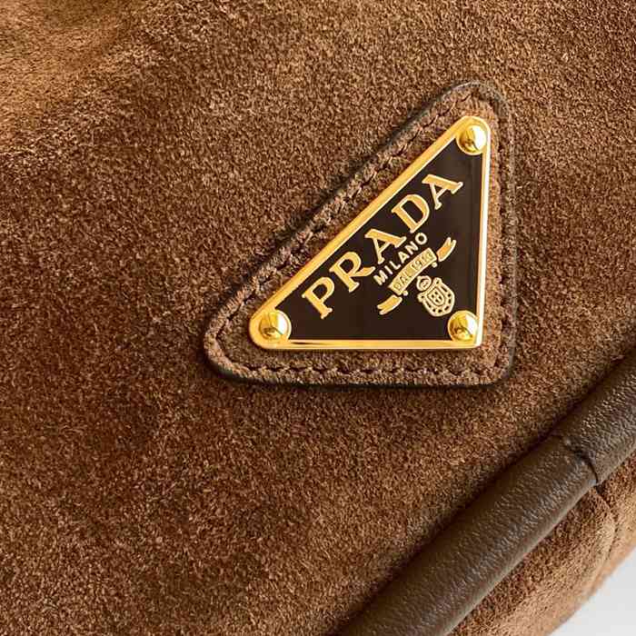 PRADA 1BE087 スエード 斜め掛けバッグ、ショルダーバッグ、ハンドバッグ、バケツバッグ クラシック 22x21x10cm サイズ:22x21x10cm