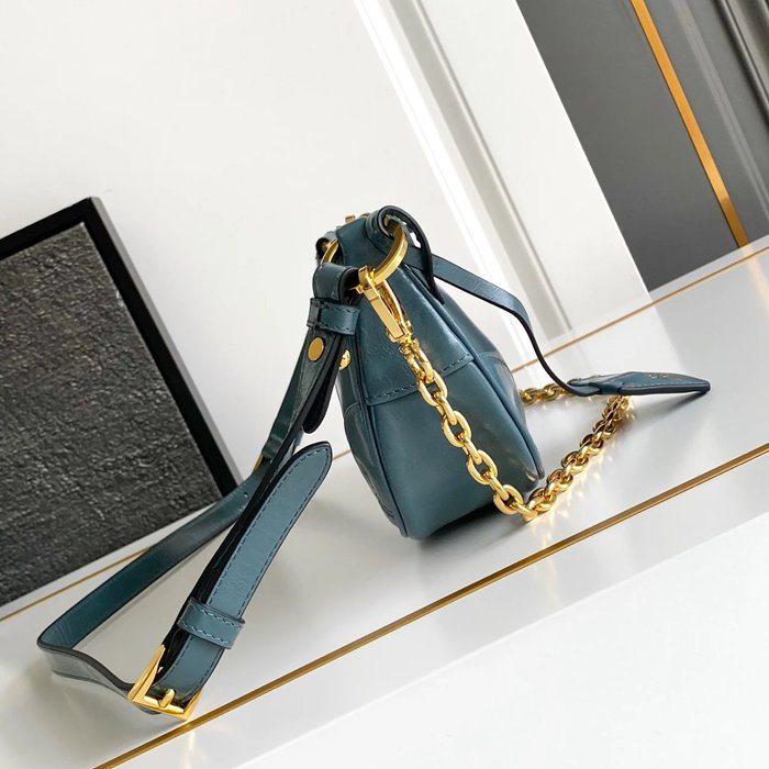 PRADA 1BC221 レザー ホワイト、ゴールド 斜め掛けバッグ、チェーンバッグ チェーン、クラシック 26x12cm サイズ:26x12cm