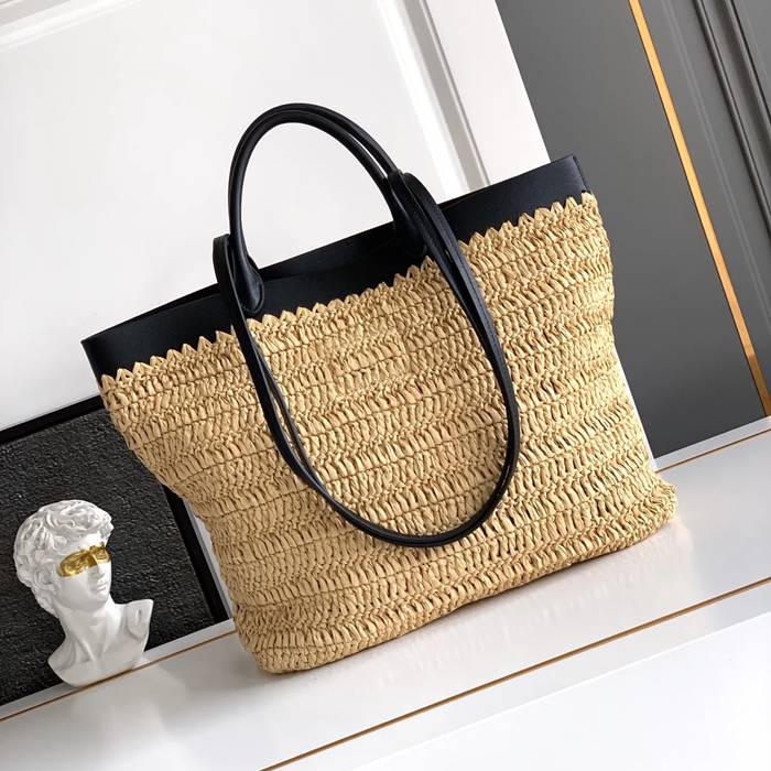 PRADA 1BG499 カーフスキン、編み プリント ショルダーバッグ、ハンドバッグ、トートバッグ 編み、トート、クラシック 32x29x15cm サイズ:32x29x15cm