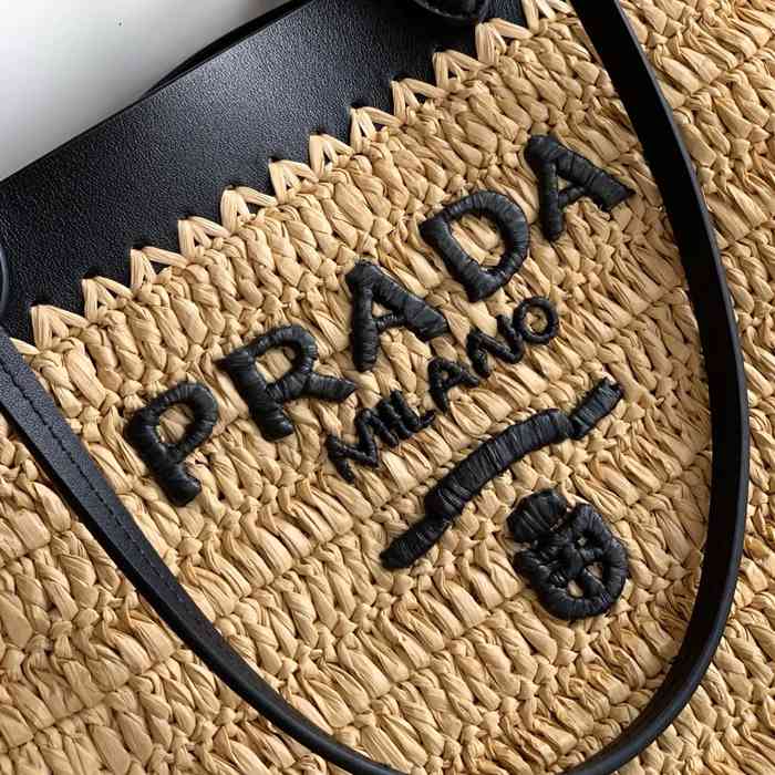PRADA 1BG500 カーフスキン、編み プリント ショルダーバッグ、ハンドバッグ、トートバッグ 編み、トート、クラシック 26x25x15cm サイズ:26x25x15cm