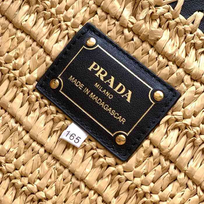 PRADA 1BG500 カーフスキン、編み プリント ショルダーバッグ、ハンドバッグ、トートバッグ 編み、トート、クラシック 26x25x15cm サイズ:26x25x15cm