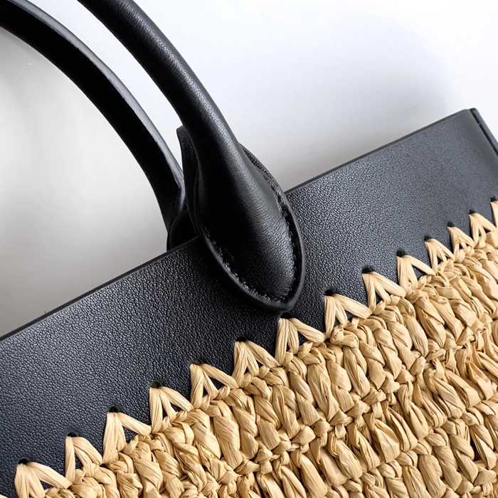 PRADA 1BG501 カーフスキン、編み プリント ショルダーバッグ、ハンドバッグ、トートバッグ 編み、トート、クラシック 21x16x10cm サイズ:21x16x10cm