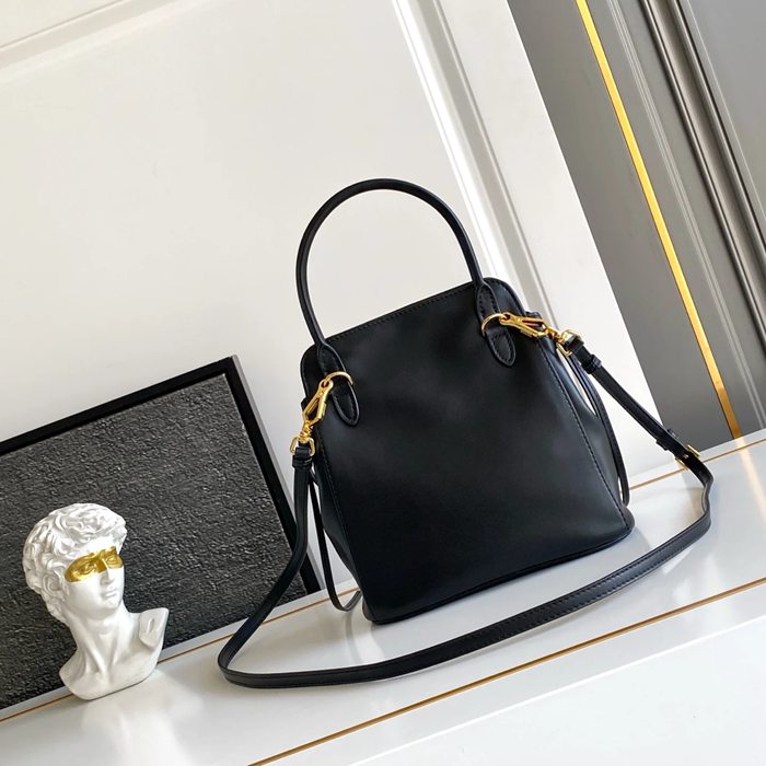 PRADA 1BA496 カーフスキン 斜め掛けバッグ、ショルダーバッグ、ハンドバッグ、ハンドバッグ ヴィンテージ 21x19cm サイズ:21x19cm