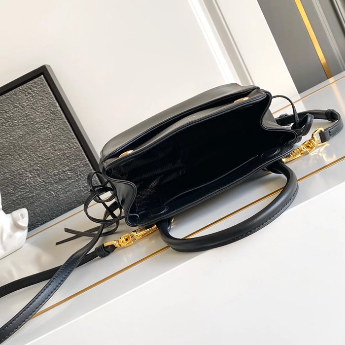 PRADA 1BA496 カーフスキン 斜め掛けバッグ、ショルダーバッグ、ハンドバッグ、ハンドバッグ ヴィンテージ 21x19cm サイズ:21x19cm