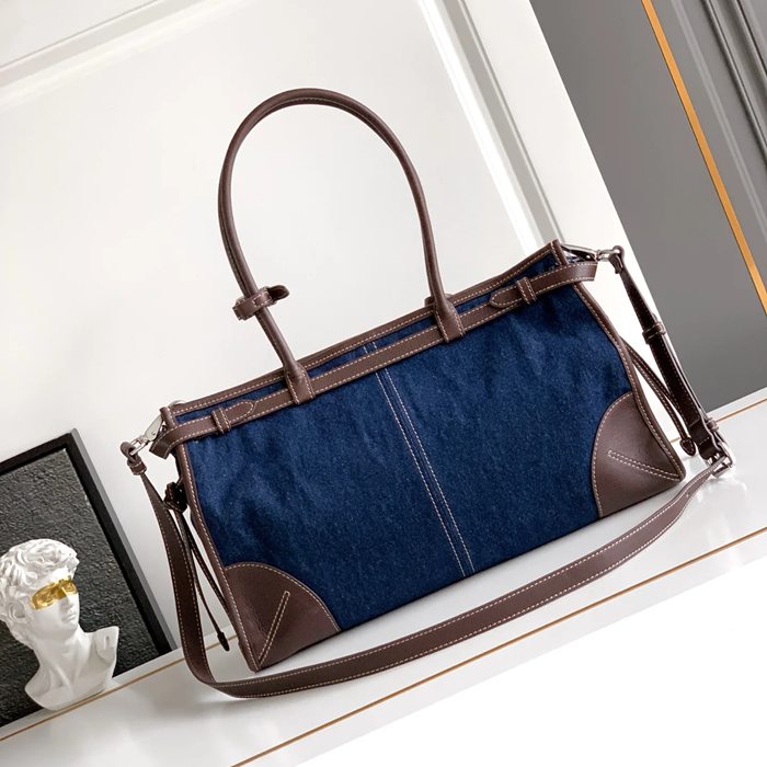 PRADA 1BA433 カーフスキン 斜め掛けバッグ、ショルダーバッグ、ハンドバッグ 大 38x24x12cm サイズ:38x24x12cm