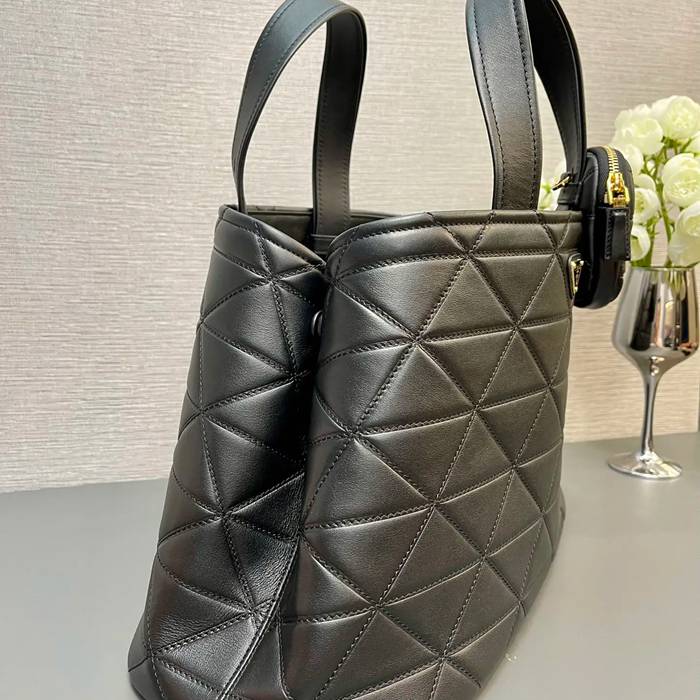 PRADA 1BG547 カーフスキン、ラムレザー プリント ショルダーバッグ、トートバッグ、ハンドバッグ トート、大 38x25x18cm サイズ:38x25x18cm