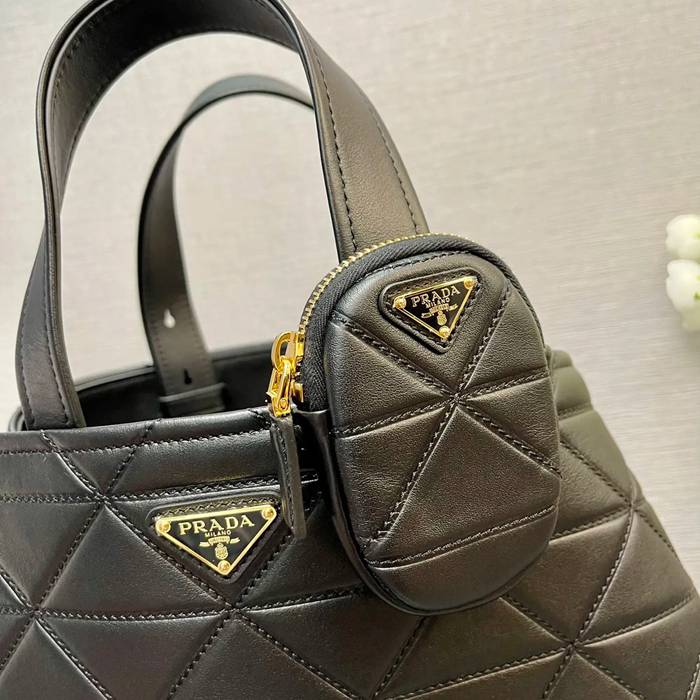 PRADA 1BG547 カーフスキン、ラムレザー プリント ショルダーバッグ、トートバッグ、ハンドバッグ トート、大 38x25x18cm サイズ:38x25x18cm