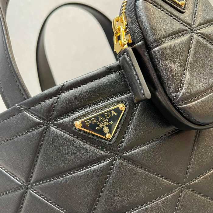 PRADA 1BG547 カーフスキン、ラムレザー プリント ショルダーバッグ、トートバッグ、ハンドバッグ トート、大 38x25x18cm サイズ:38x25x18cm