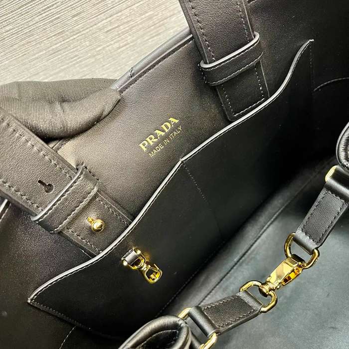 PRADA 1BG547 カーフスキン、ラムレザー プリント ショルダーバッグ、トートバッグ、ハンドバッグ トート、大 38x25x18cm サイズ:38x25x18cm