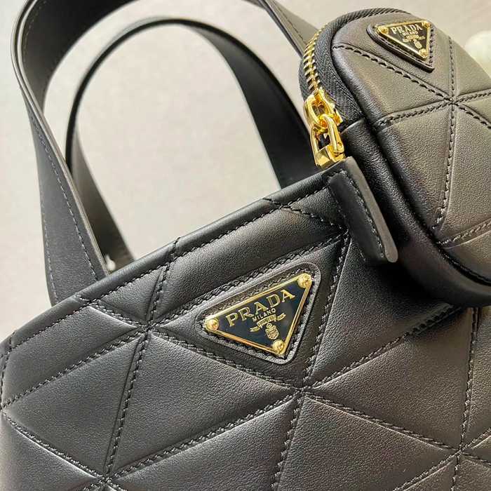 PRADA 1BG545 カーフスキン、ラムレザー プリント ショルダーバッグ、トートバッグ、ハンドバッグ トート 35x22x15cm サイズ:35x22x15cm