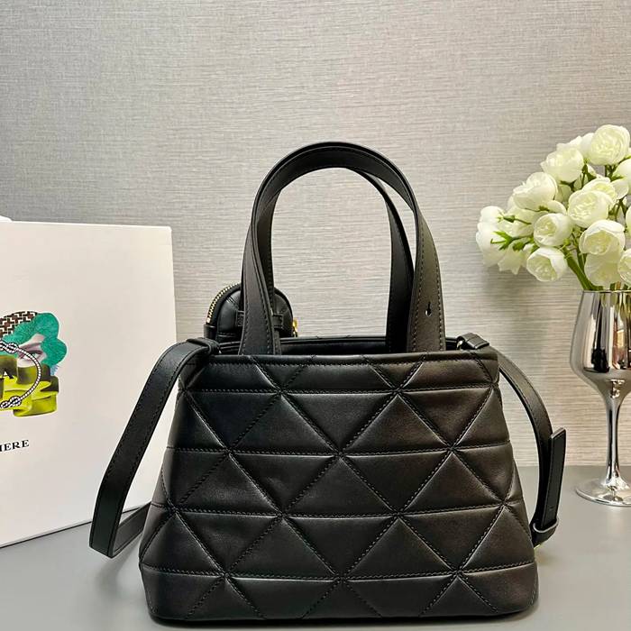 PRADA 1BG548 カーフスキン、ラムレザー プリント 斜め掛けバッグ、ショルダーバッグ、トートバッグ、ハンドバッグ トート、ミニ 26x17x14cm サイズ:26x17x14cm