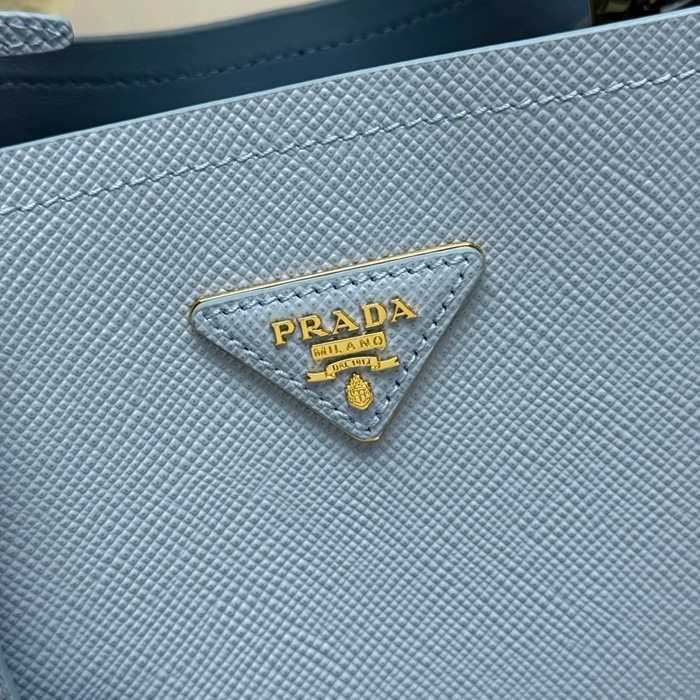 PRADA 1BA212 レザー ゴールド、プリント 斜め掛けバッグ、ショルダーバッグ、バケツバッグ クラシック 23x22x13cm サイズ:23x22x13cm