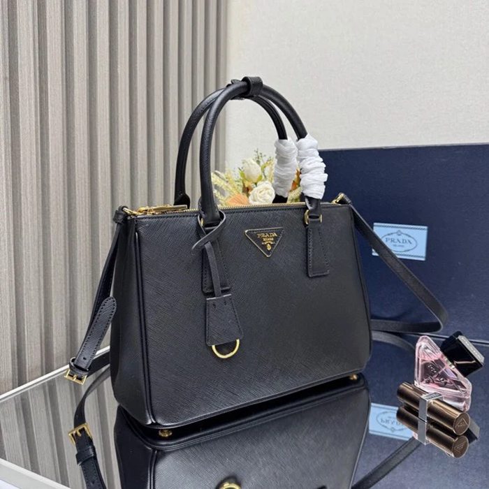 PRADA 1BA863 レザー ゴールド 斜め掛けバッグ、ショルダーバッグ ガレリア、クラシック 28x20x12cm サイズ:28x20x12cm
