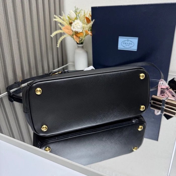 PRADA 1BA863 レザー ゴールド 斜め掛けバッグ、ショルダーバッグ ガレリア、クラシック 28x20x12cm サイズ:28x20x12cm