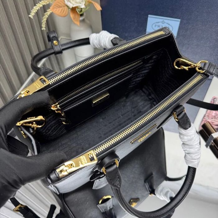 PRADA 1BA863 レザー ゴールド 斜め掛けバッグ、ショルダーバッグ ガレリア、クラシック 28x20x12cm サイズ:28x20x12cm