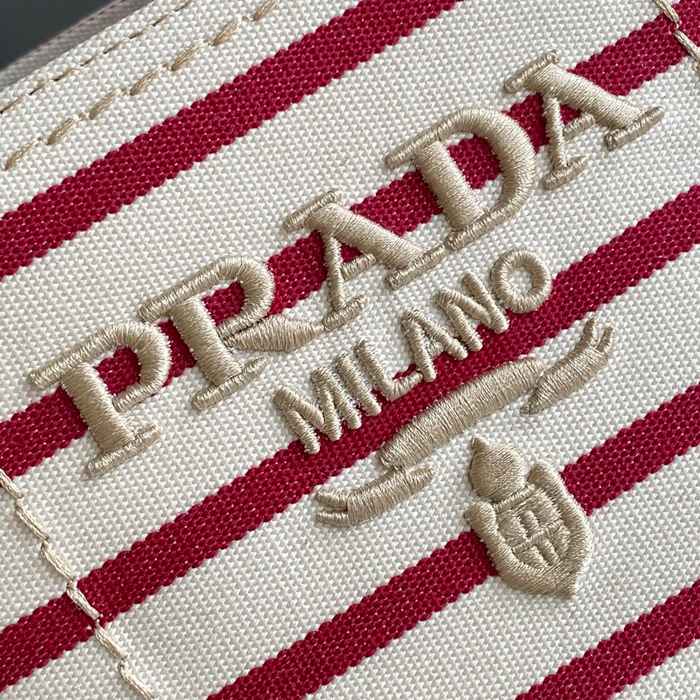 PRADA 1BA038 キャンバス、リネン プリント、ギンガム 斜め掛けバッグ、ショルダーバッグ、ハンドバッグ、ハンドバッグ ソフトラックス、編み、クラシック 22x15x13cm サイズ:22x15x13cm