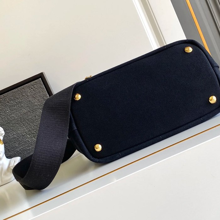 PRADA 1BG464 キャンバス、リネン プリント 斜め掛けバッグ、ショルダーバッグ、ハンドバッグ、ハンドバッグ ソフトラックス、編み、クラシック 26x19x15cm サイズ:26x19x15cm