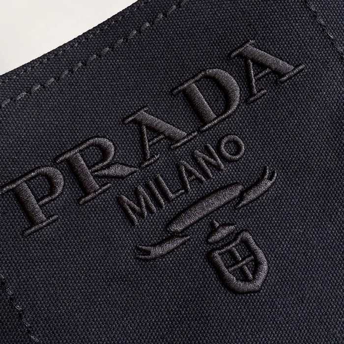 PRADA 1BG464 キャンバス、リネン プリント 斜め掛けバッグ、ショルダーバッグ、ハンドバッグ、ハンドバッグ ソフトラックス、編み、クラシック 26x19x15cm サイズ:26x19x15cm