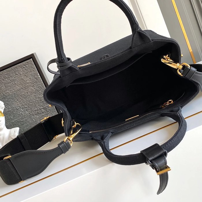 PRADA 1BG464 キャンバス、リネン プリント 斜め掛けバッグ、ショルダーバッグ、ハンドバッグ、ハンドバッグ ソフトラックス、編み、クラシック 26x19x15cm サイズ:26x19x15cm