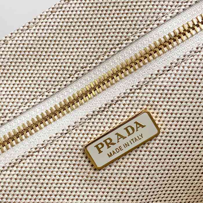 PRADA 1BG554 キャンバス、リネン プリント 斜め掛けバッグ、ショルダーバッグ、ハンドバッグ、ハンドバッグ ソフトラックス、編み、クラシック 33x20x19cm サイズ:33x20x19cm