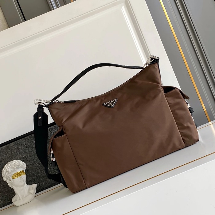 PRADA 2VH204 ナイロン、レザー ゴールド 斜め掛けバッグ、ショルダーバッグ ナイロン、クラシック 43x30x15cm サイズ:43x30x15cm