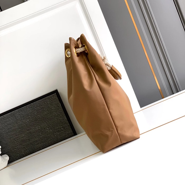 PRADA 1BC244 ナイロン ゴールド ハンドバッグ、トートバッグ ナイロン、トート、クラシック 48x39x14cm サイズ:48x39x14cm