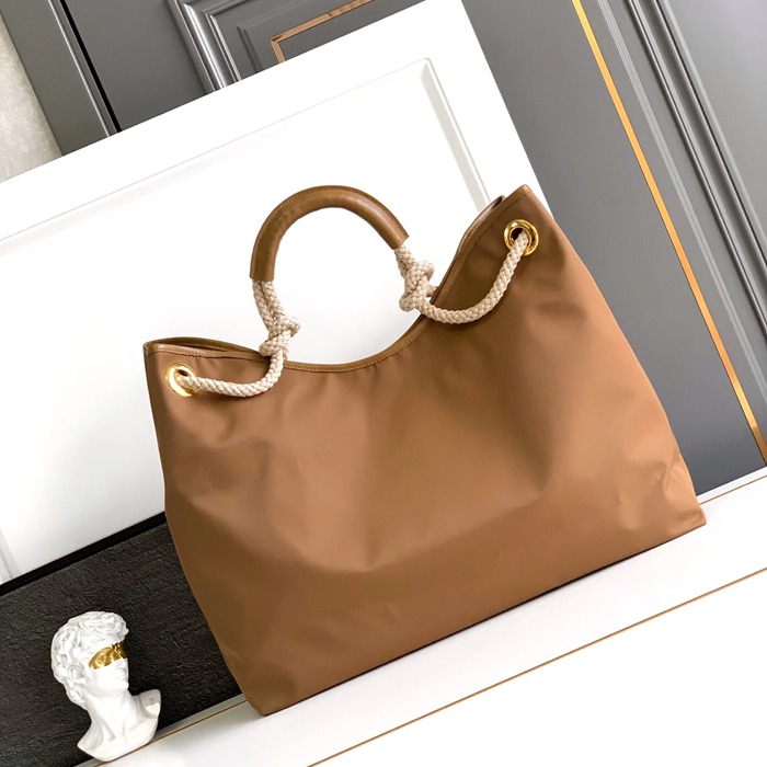 PRADA 1BC244 ナイロン ゴールド ハンドバッグ、トートバッグ ナイロン、トート、クラシック 48x39x14cm サイズ:48x39x14cm