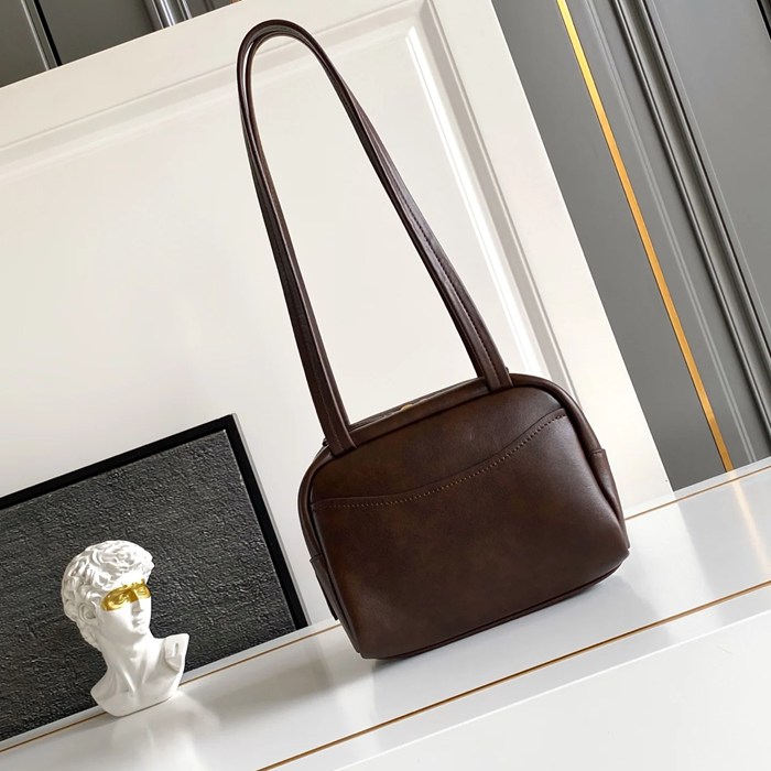 PRADA 1BB167 スエード、レザー ゴールド ショルダーバッグ、ハンドバッグ ヴィンテージ、ミニ 22x16x12cm サイズ:22x16x12cm