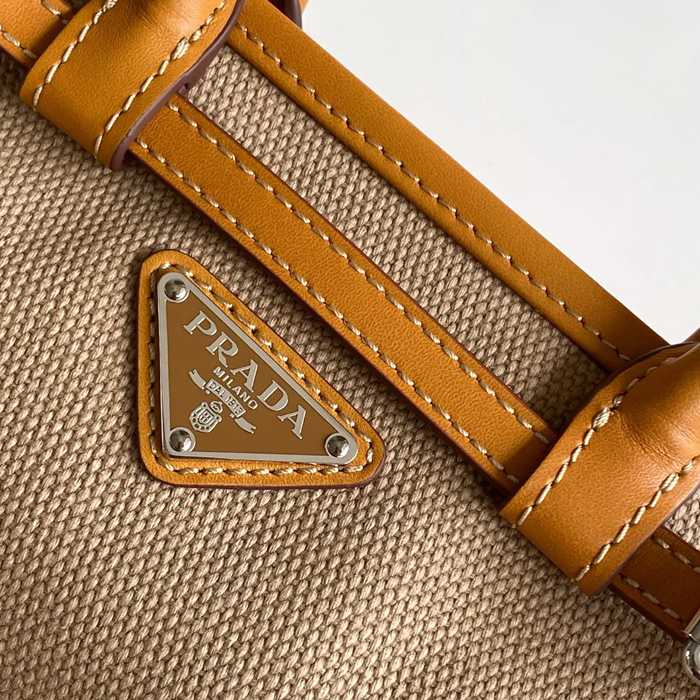 PRADA 1BA486 カーフスキン、リネン プリント 斜め掛けバッグ、ショルダーバッグ、ハンドバッグ、ハンドバッグ ソフトラックス、ヴィンテージ、ミニ 24x12cm サイズ:24x12cm