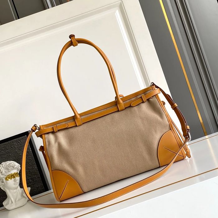 PRADA 1BA433 カーフスキン、キャンバス プリント 斜め掛けバッグ、ショルダーバッグ、ハンドバッグ、ハンドバッグ ソフトラックス、クラシック、ミニ 38x24x12cm サイズ:38x24x12cm