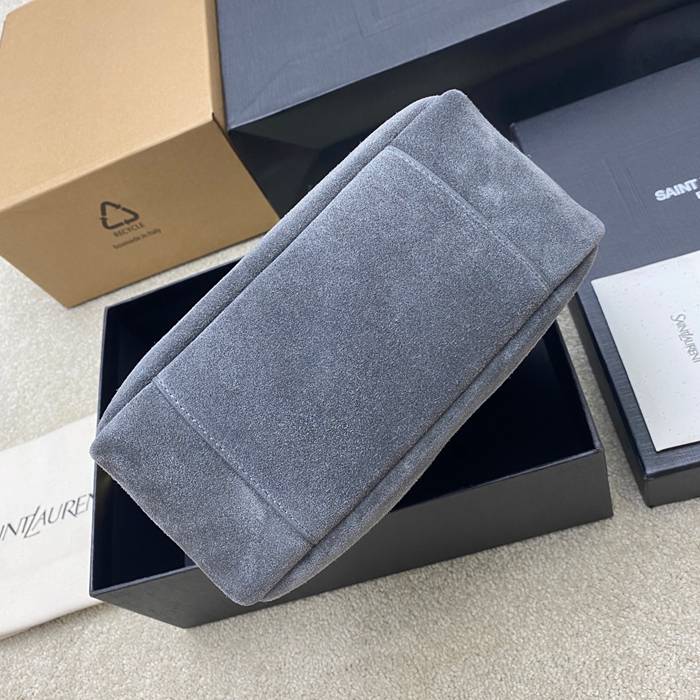 SAINT LAURENT 713938 マット グレー、ゴールド、マット 脇下バッグ クラシック 23x22cm サイズ:23x22cm