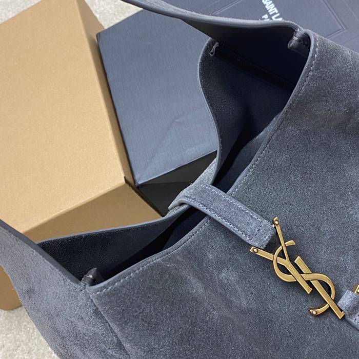 SAINT LAURENT 753837 マット グレー、ゴールド、マット 脇下バッグ 大、クラシック 31x30x13cm サイズ:31x30x13cm