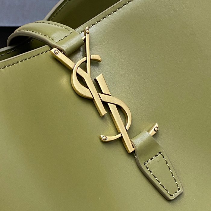 SAINT LAURENT 749036 カーフレザー、カーフ ブラック、グリーン、ゴールド バケツバッグ クラシック 20x17x13cm サイズ:20x17x13cm