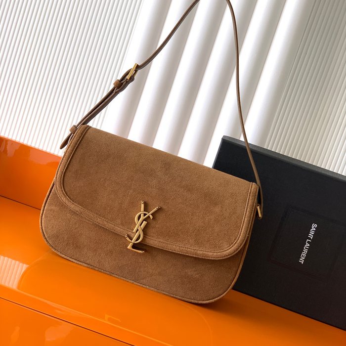SAINT LAURENT 832332 ラムレザー、マット ゴールド、マット ハンドバッグ クラシック 29x18cm サイズ:29x18cm