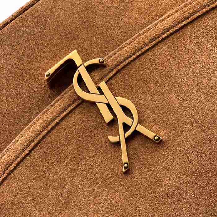 SAINT LAURENT 832332 ラムレザー、マット ゴールド、マット ハンドバッグ クラシック 29x18cm サイズ:29x18cm