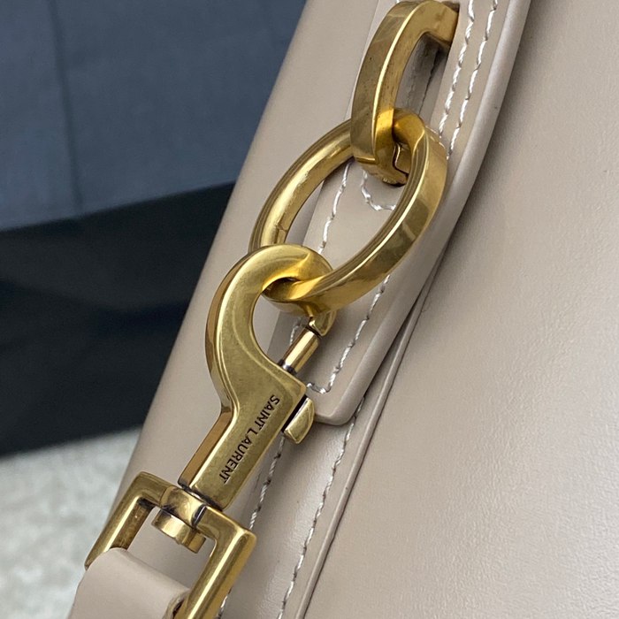 SAINT LAURENT 749036 カーフレザー、カーフ ブラック、ゴールド バケツバッグ クラシック 20x17x13cm サイズ:20x17x13cm