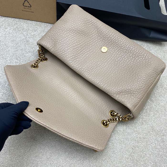 SAINT LAURENT 777399 ラムレザー、エレファント ゴールド、エレファント ハンドバッグ クラシック 37x21x10cm サイズ:37x21x10cm