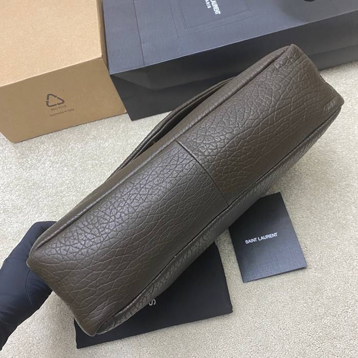 SAINT LAURENT 777399 ラムレザー、エレファント グリーン、ゴールド、エレファント ハンドバッグ クラシック 37x21x10cm サイズ:37x21x10cm