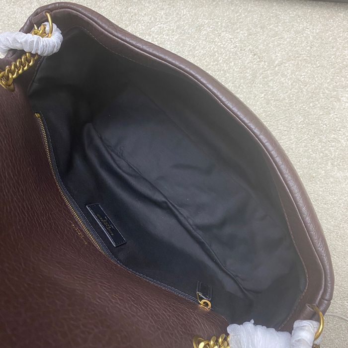 SAINT LAURENT 777399 ラムレザー レッド、ゴールド ハンドバッグ クラシック 37x21x10cm サイズ:37x21x10cm