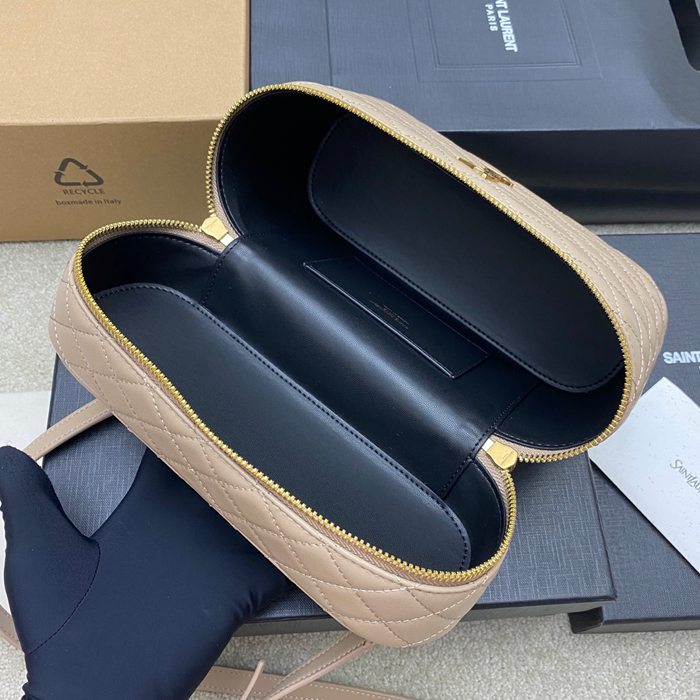 SAINT LAURENT 851572 ラムレザー ゴールド ハンドバッグ クラシック 15x8cm サイズ:22.5x15x8cm